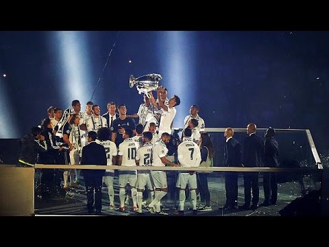 شاهد ريال مدريد يحتفي بلقب دوري الأبطال مع أنصاره