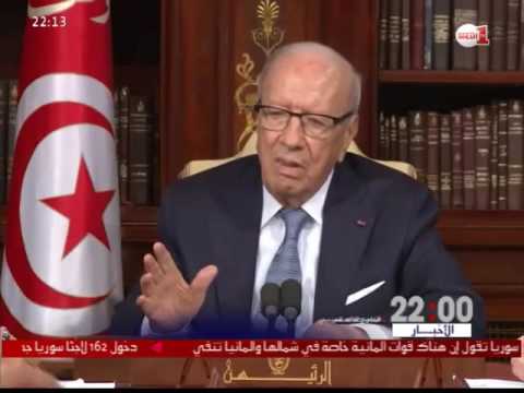 بالفيديو الرئيس التونسي يدعو إلى التعجيل بتشكيل حكومة وحدة وطنية