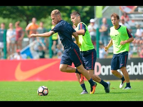 محمد صلاح يتألق في تدريبات روما