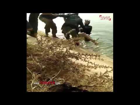 بالفيديو  متطوعون ينتشلون جثة طفل في مدينة الجديدة