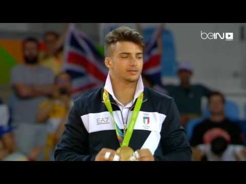 بالفيديو  الإيطالي بازيلي يحرز ذهبية وزن تحت 66 كلغ في الجودو