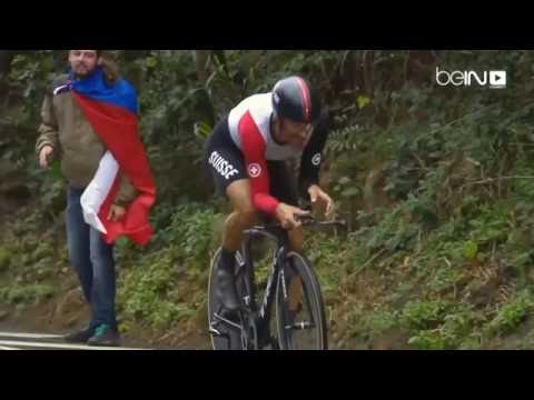 بالفيديو   السويسري فابيان كانسيليرا يحرز ذهبية سباق ضد الساعة ضمن رياضة الدراجات الهوائية