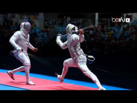 فيديو ذهبية فردي الحسام مبارزة للمجري شيلاغي