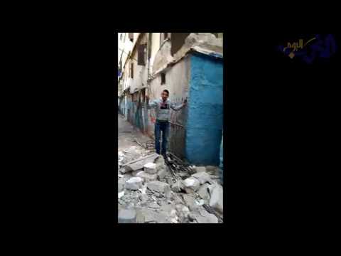 بالفيديو  انهيار منزل في مدينة القديمة في الدار البيضاء