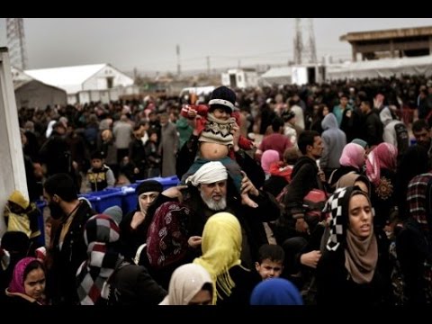 بالفيديو  مخيم جديد لإيواء الهاربين من معارك الموصل