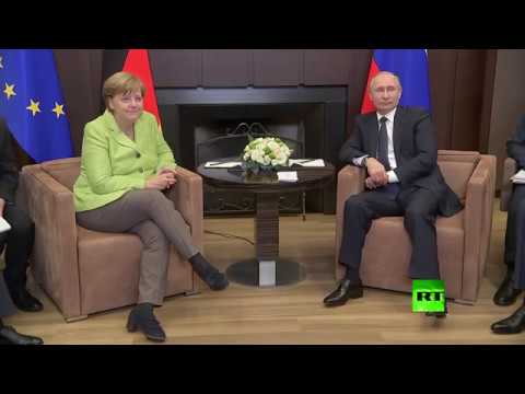 بالفيديو أنجيلا ميركل تصل إلى سوتشي الروسية للقاء الرئيس بوتين