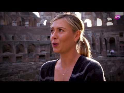 شاهد حسناء التنس تصل إلى روما