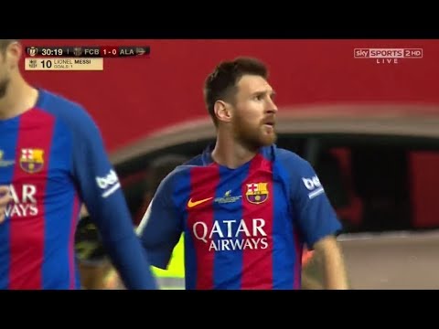 شاهد ميسى يتقدم بالهدف الأول لبرشلونة في مرمى الافيس