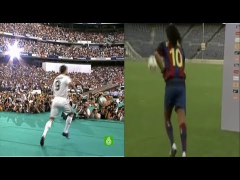 شاهد لقطات طريفة لرونالدينهو ورونالدو أثناء مداعبة الكرة