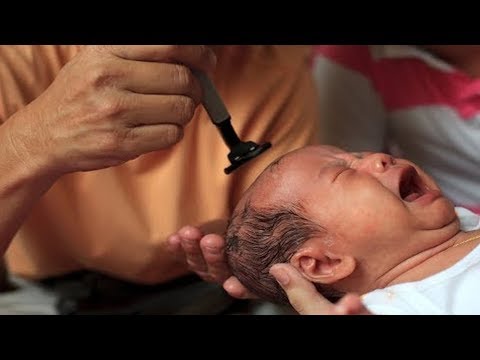 شاهد فوائد حلق شعر الطفل بعد ولادته مباشرة