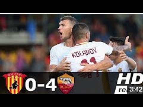 بالفيديو روما يكتسح مضيفه بنيفينتو برباعية