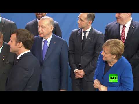 صورة جماعية للقادة المشاركين في مؤتمر برلين حول ليبيا