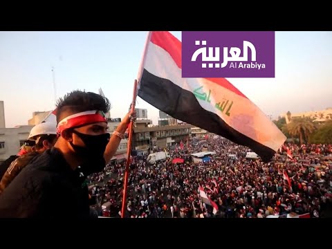 شاهد اشتباكات عنيفة بين المحتجين والأمن في بغداد ومحافظات أخرى