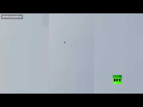 شاهد لحظة تحطُّم مقاتلة اف16 في باكستان