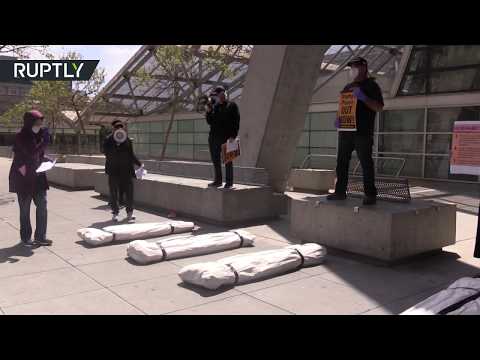 شاهد احتجاج في سان فرانسيسكو ضد سياسة ترامب في مكافحة كورونا