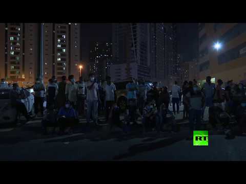 شاهد فيديو آخر من مكان اندلاع حريق في برج سكني في الشارقة