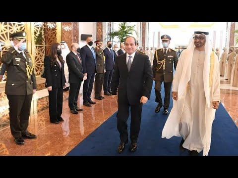 شاهد كيف استقبل ولي عهد أبوظبي الرئيس السيسي في الإمارات