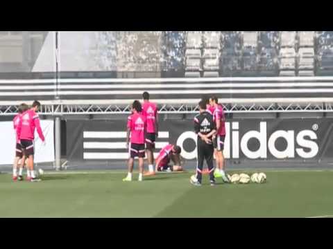 شاهد مزاح رودريغيز ومارسيلو خلال تمارين الريال