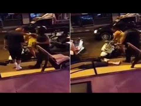 فيديو سائق يلكم سائحًا بقوة في تايلاند