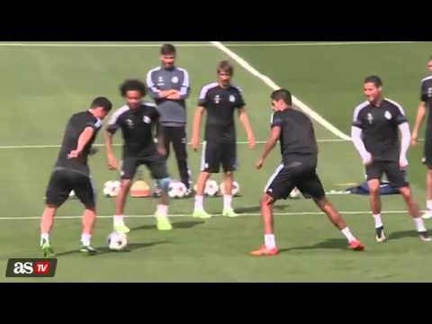 بالفيديو لمسة رونالدو الخاصة في تدريبات الريال