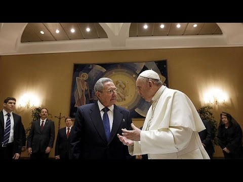 بالفيديو راؤول كاسترو يزور الفاتيكان