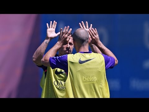 شاهد سواريز يعود لتدريبات فريقه برشلونة