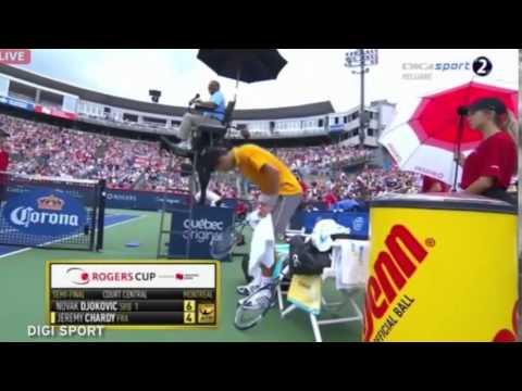 شاهد ديكوفيتش يشكو من دخان الحشيش في مونتريال للتنس