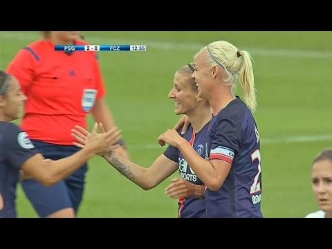 شاهد لاعبة سان جيرمان تسجل هدفين ماركة إبراهيموفيتش