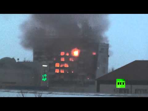 حريق في مبنى وزارة الإعلام في غروزني