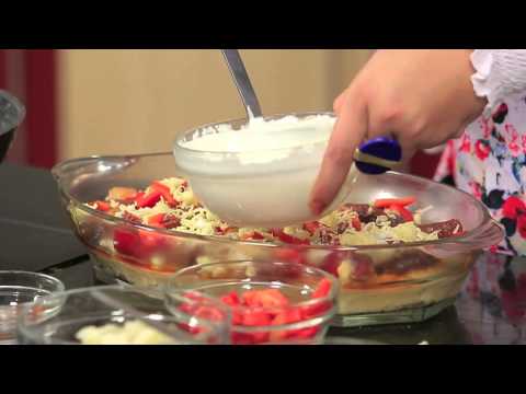 شاهد سجق بالبطاطس البيورية مع سلطة جمبري