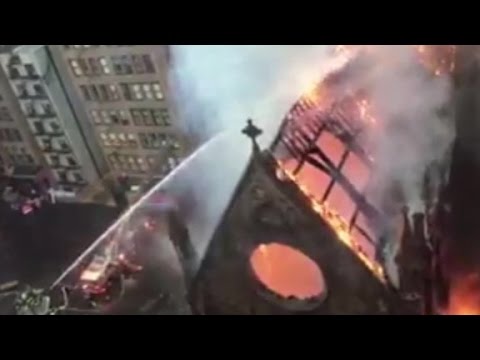 fire destroys historic church in nyc