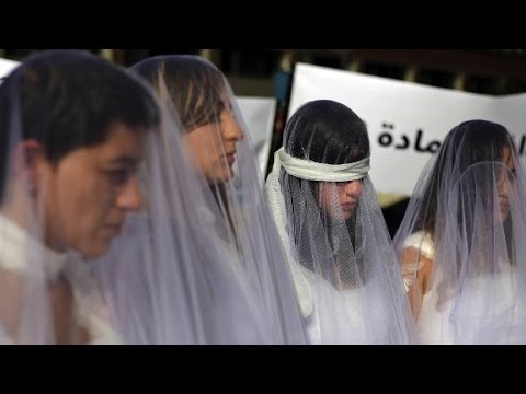 bloodied brides protest ancient rape law