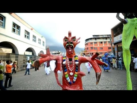 revellers celebrate haiti carnival