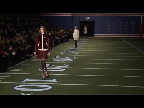 hilfigers american football love story on ny runway