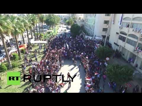 rally in syrian port city of tartus