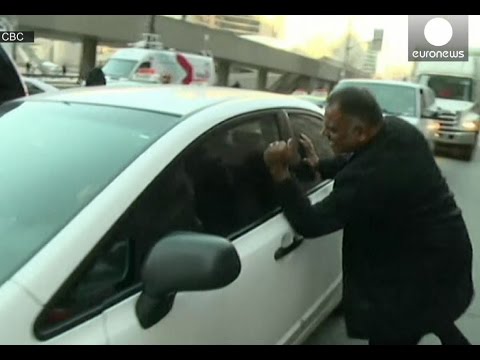 held by taxi drivers at torontos city hallagainst uber grew dangerous