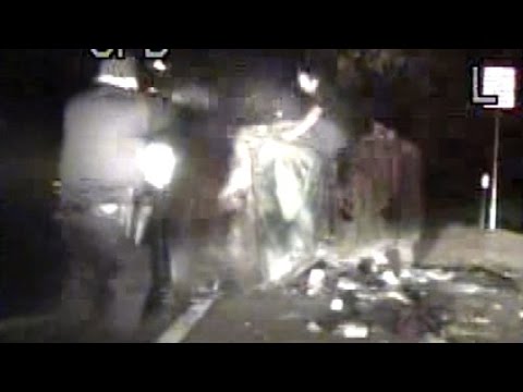 escaping crashed car