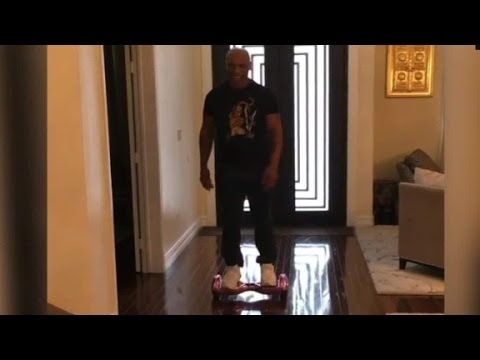 wipes out on a hoverboard