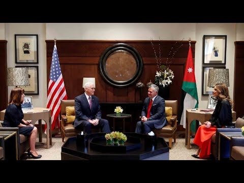 jordanian king tells pence twostate solution the only way