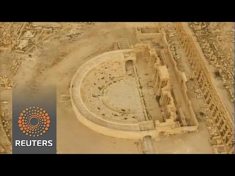 drone video reveals syrias palmyra after daesh