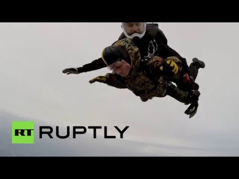 91yo wwii veteran performs parachute jump ahead of victory day