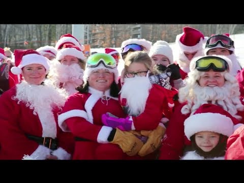 160 santas on the slopes