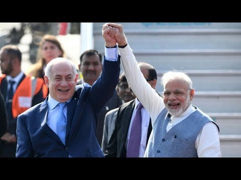 netanyahu in india for first visit by israeli pm