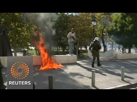 tear gas molotov cocktails break up