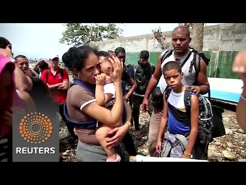 cuban migrants enroute to us converge
