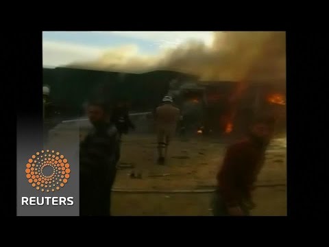 after an apparent air strike along the turkeysyria border