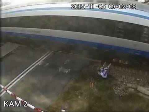 cyclist survives collision
