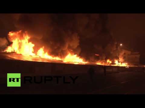 blaze engulfs ottoman people’s bazaar