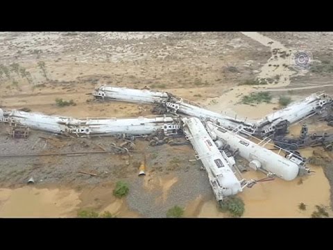 sulphuric acid spills as freight train derails