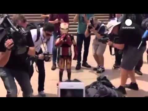 sick kid becomes ironboy saves sydney from evil ultron